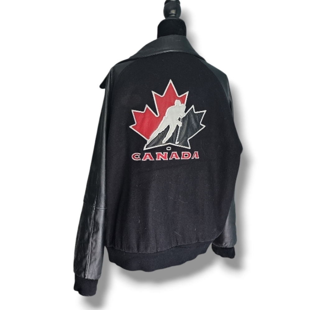 Nike Hockey Canada leather and wool bomber size XL